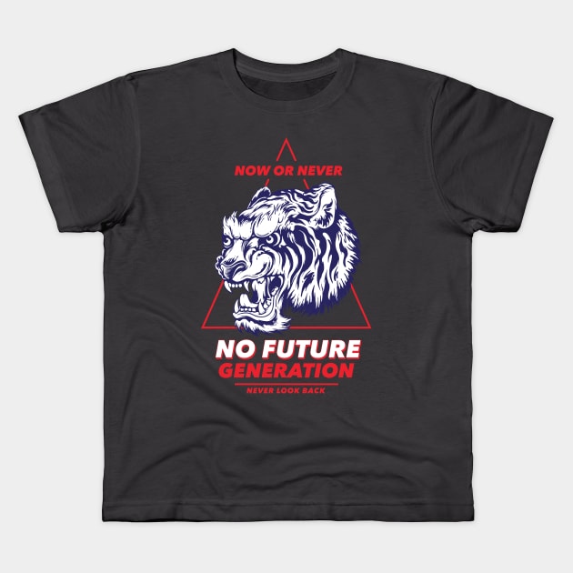 No Future Generation Kids T-Shirt by CHAKRart